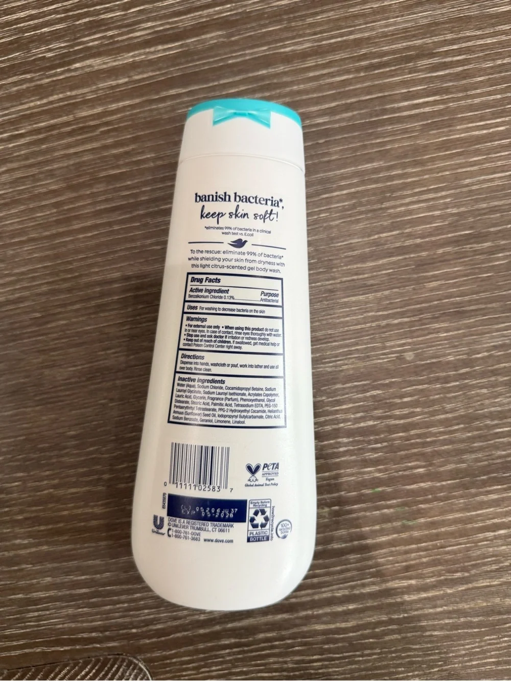 NWT Dove Antibacterial Body Wash